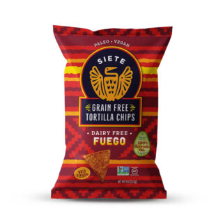 Siete Family Foods Tortilla Chips Grain Free Fuego Flavor, 4 oz. Bag