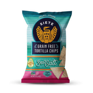 Siete Family Foods Tortilla Chips, Grain Free, Sprinkle of Sea Salt, 5 oz. Bag